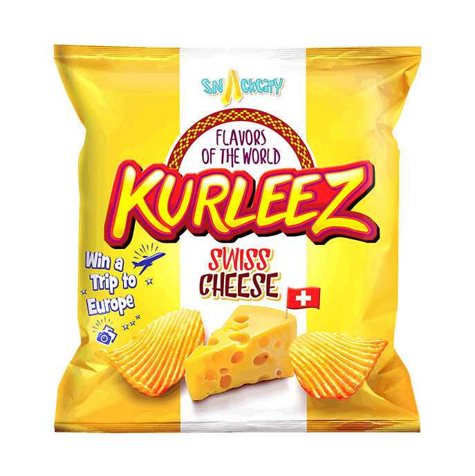 SnackCity Potato Chips Kurleez Swiss Cheese