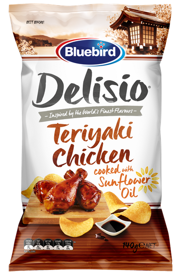 Bluebird Delisio Potato Chips Teryaki Chicken