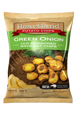 Heartland Potato Chips Wave Cut Green Onion