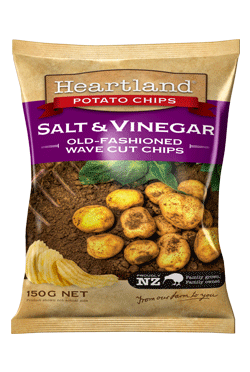 Heartland Potato Chips Wave Cut Salt Vinegar